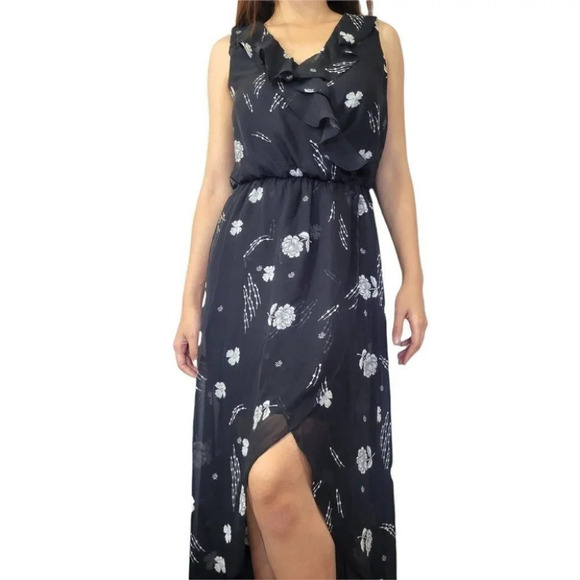 NEW New Maurices Black Floral High Low Dress - Picture 3 of 13